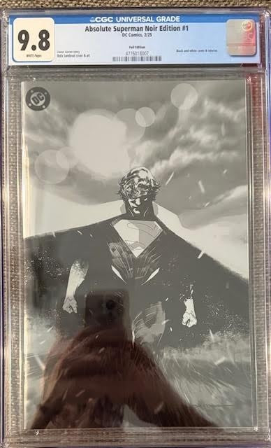 Absolute Superman #1 | CGC 9.8 | Noir Edition | Rafa Sandoval B&W Variant