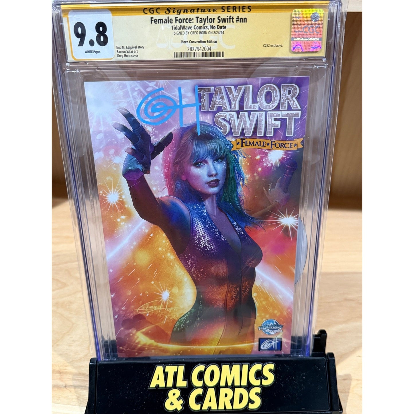 Slab | Female Force: Taylor Swift #nn | CGC 9.8 | Signed by Greg Horn