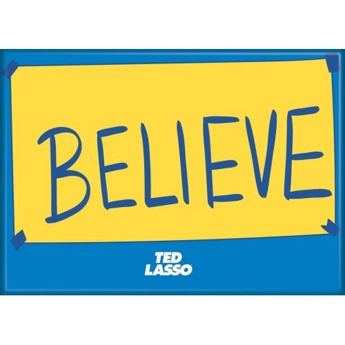 Ted Lasso Believe 3.5 Inch x 2.5 Inch Magnet for Fridge & Lockers