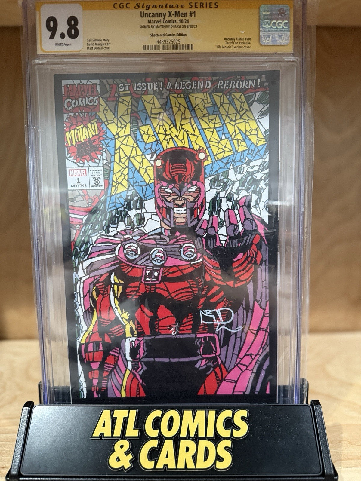 Uncanny X-Men #1 | CGC 9.8 | Signed by Matthew DiMasi | Shattered Comics Edition