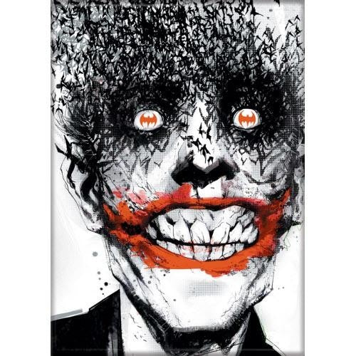 Joker Face Bats 2.5 Inch x 3.5 Inch Magnet for Fridge & Lockers
