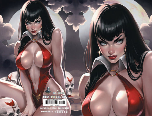VAMPIRELLA HELLIDAY SPECIAL 2025 - KATYA SINYUKHINA WRAPAROUND COVER A FANEXPO NEW ORLEANS KNIGHT OF COMICS EXCLUSIVE LTD 350