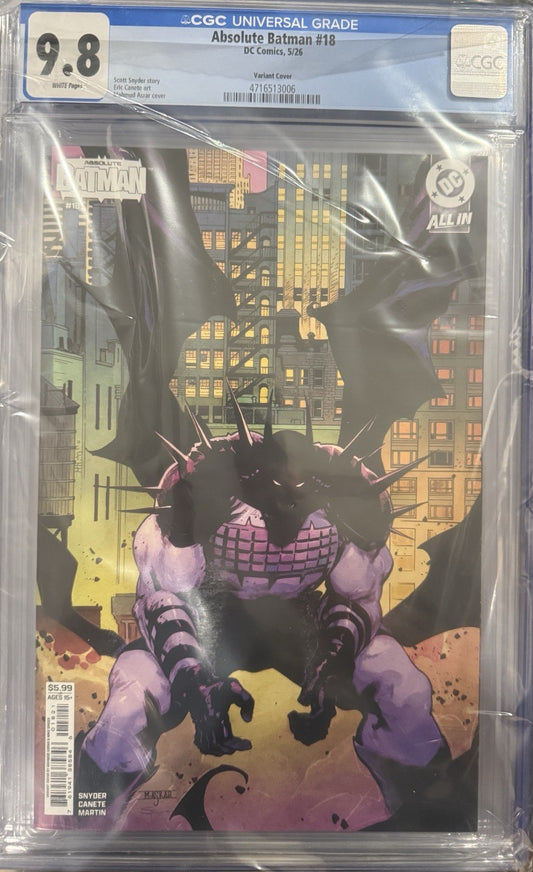Slab | Absolute Batman #18 | CGC 9.8 | Mahmud Asrar | Cover B