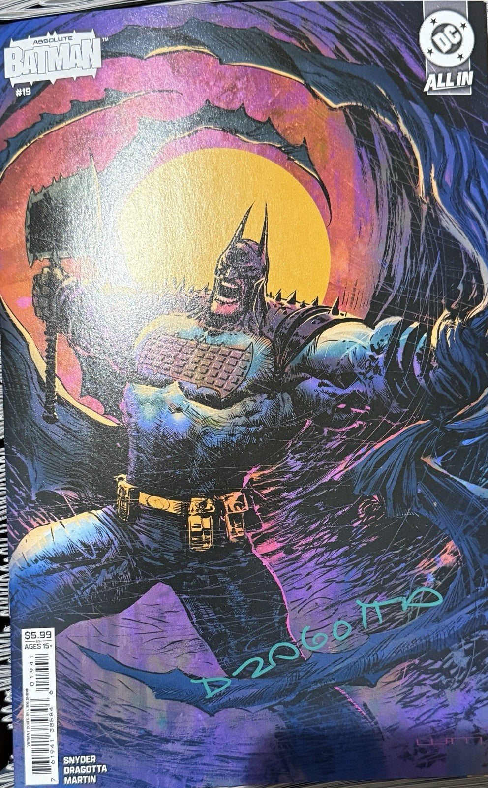 Absolute Batman #19 | Signed by Nick Dragotta w/ COA | Liam Sharp Variant