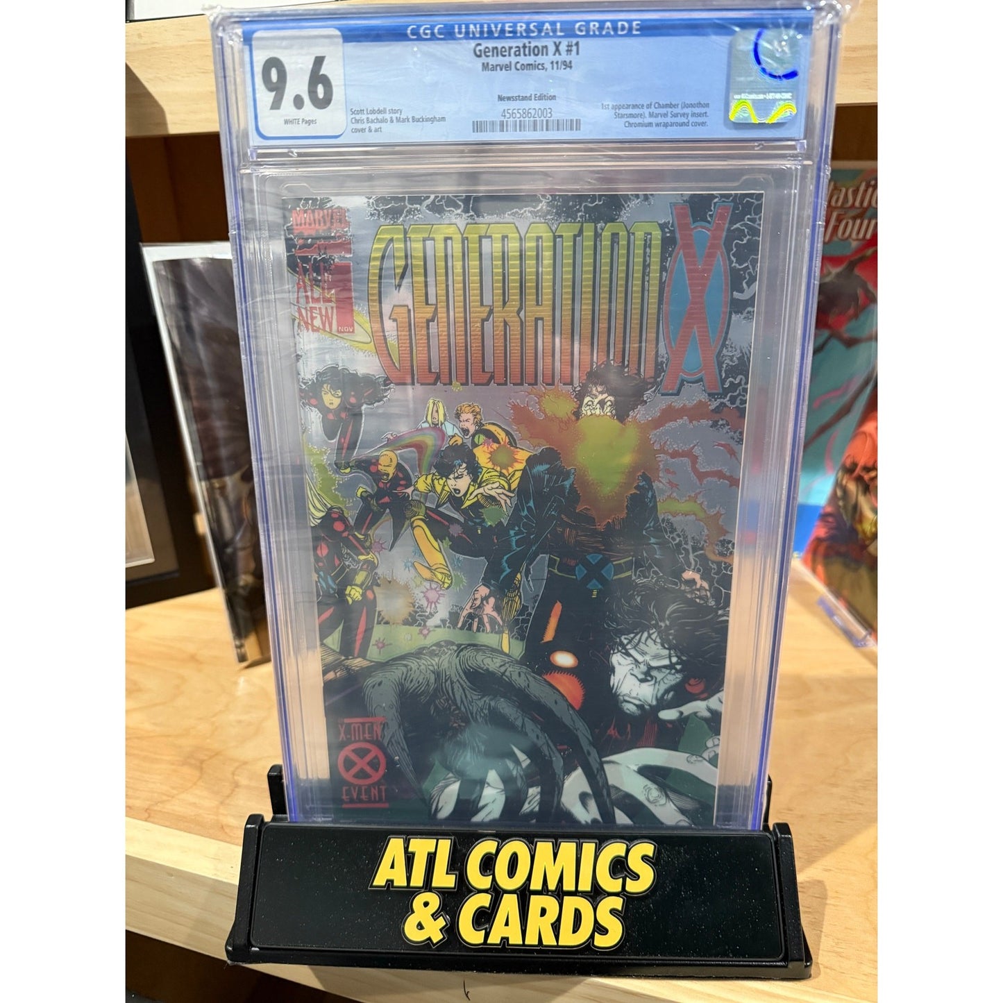 Slab | Generation X #1 | CGC 9.6 | Chromium Wraparound | Marvel Survey Insert