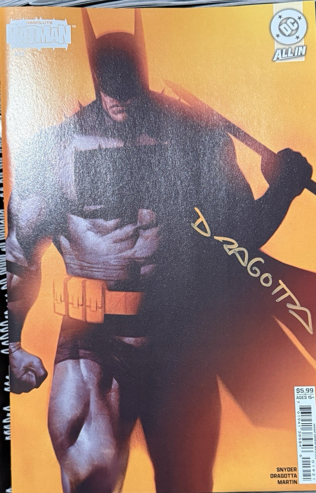 Absolute Batman #19 | Signed by Nick Dragotta w/ COA | Ben Oliver Variant