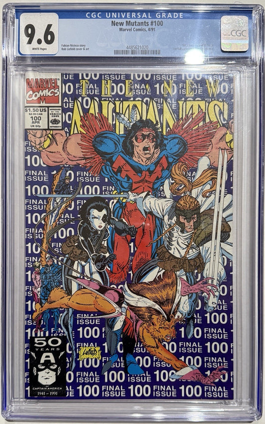 New Mutants #100 | CGC 9.6 | GOLD KEY | 1st Team App. X-Force & Shatterstar