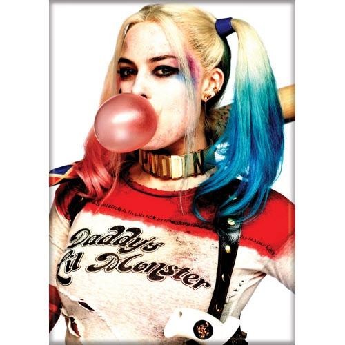 DC Suicide Squad Harley Bubble 2.5 Inch x 3.5 Inch Magnet for Fridge & Lockers