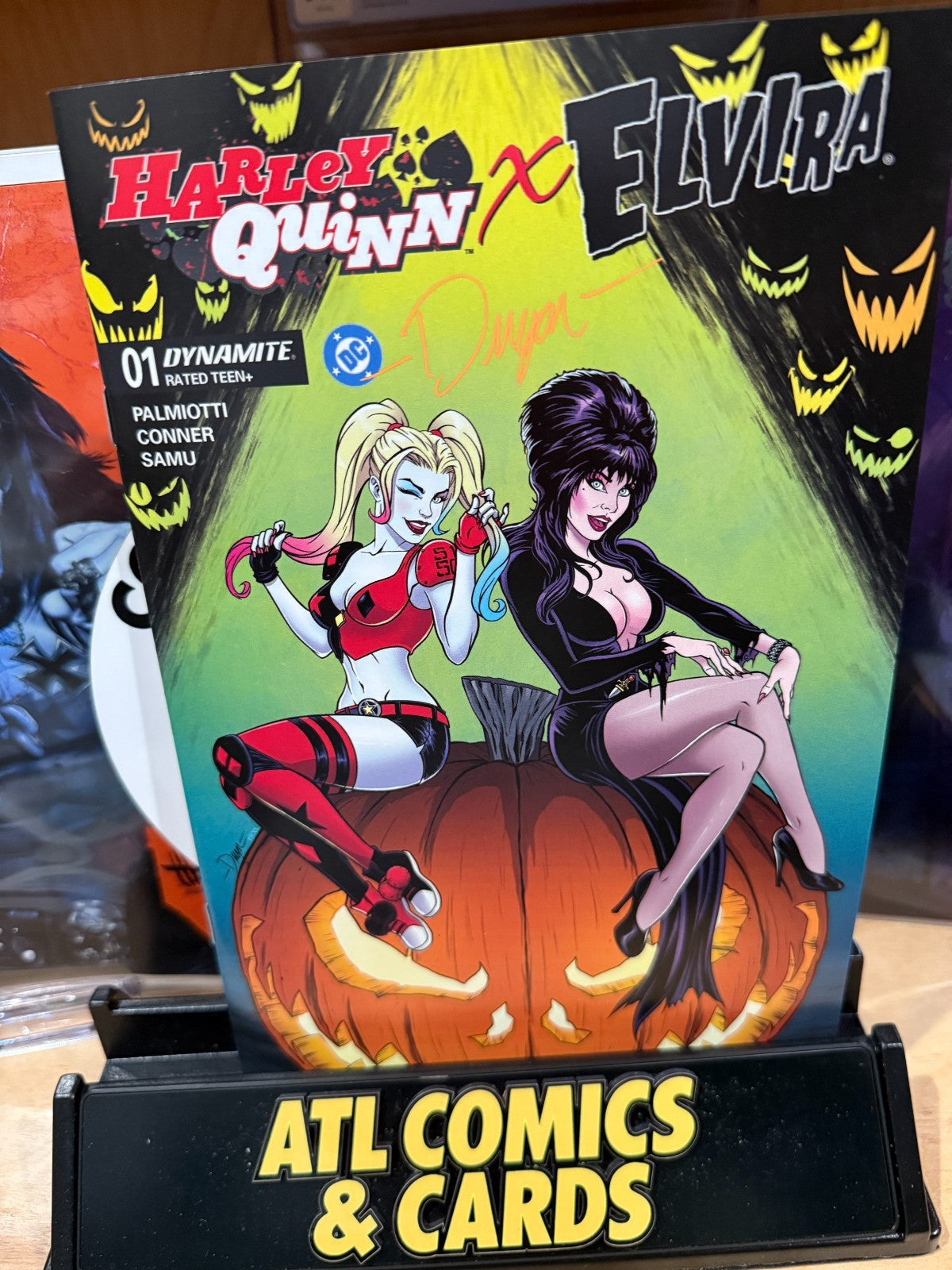 Harley Quinn X Elvira #1 | Signed by Deegan Puchkors W/ COA | Trade | LTD 750