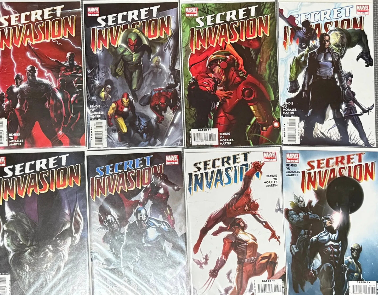 Secret Invasion #1-8 Marvel Comics (2008) Complete Set Run