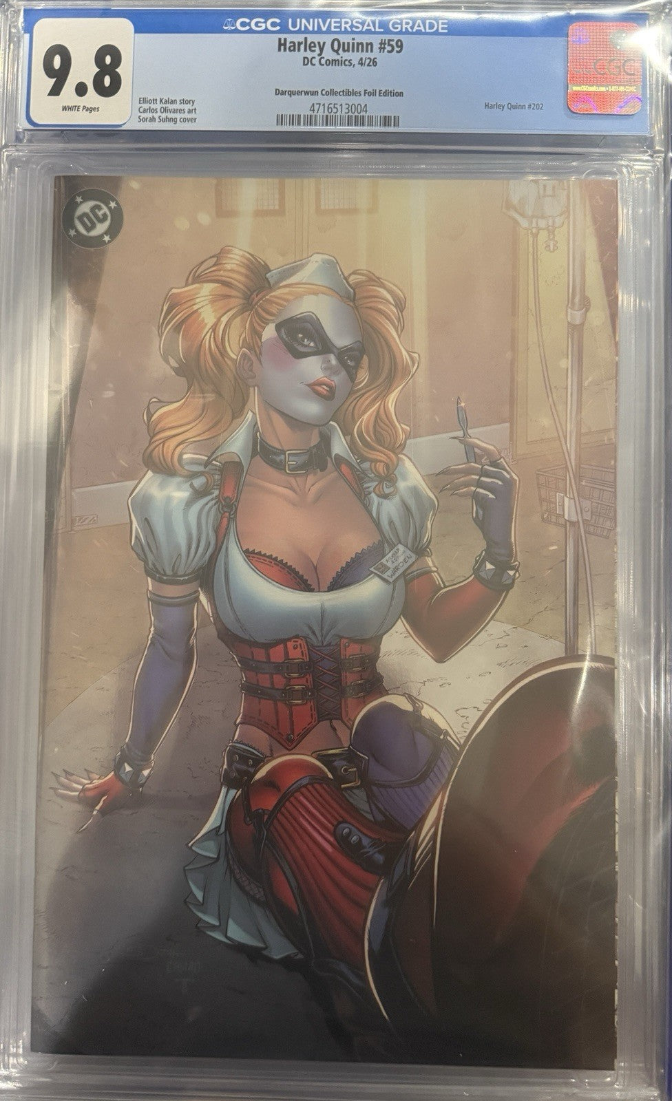 Slab | Harley Quinn #59 | CGC 9.8 | Gold Foil Edition | Cover by Sorah Suhng