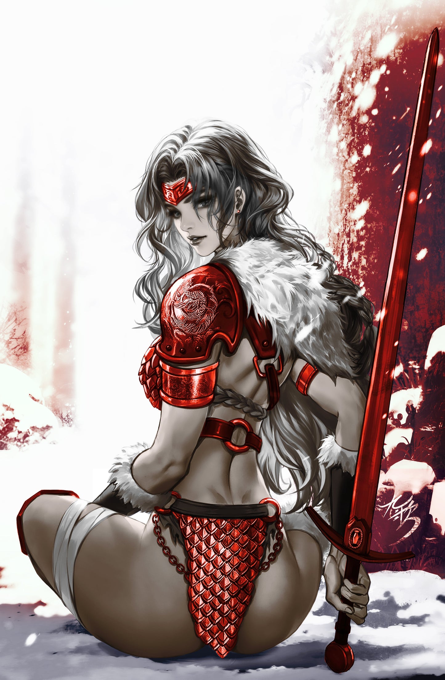 RED SONJA SHE-DEVIL WITH A SWORD #3 - FAN YANG COVER C VIRGIN VARIANT KNIGHT OF COMICS SDCC 2026 EXCLUSIVE LTD 100