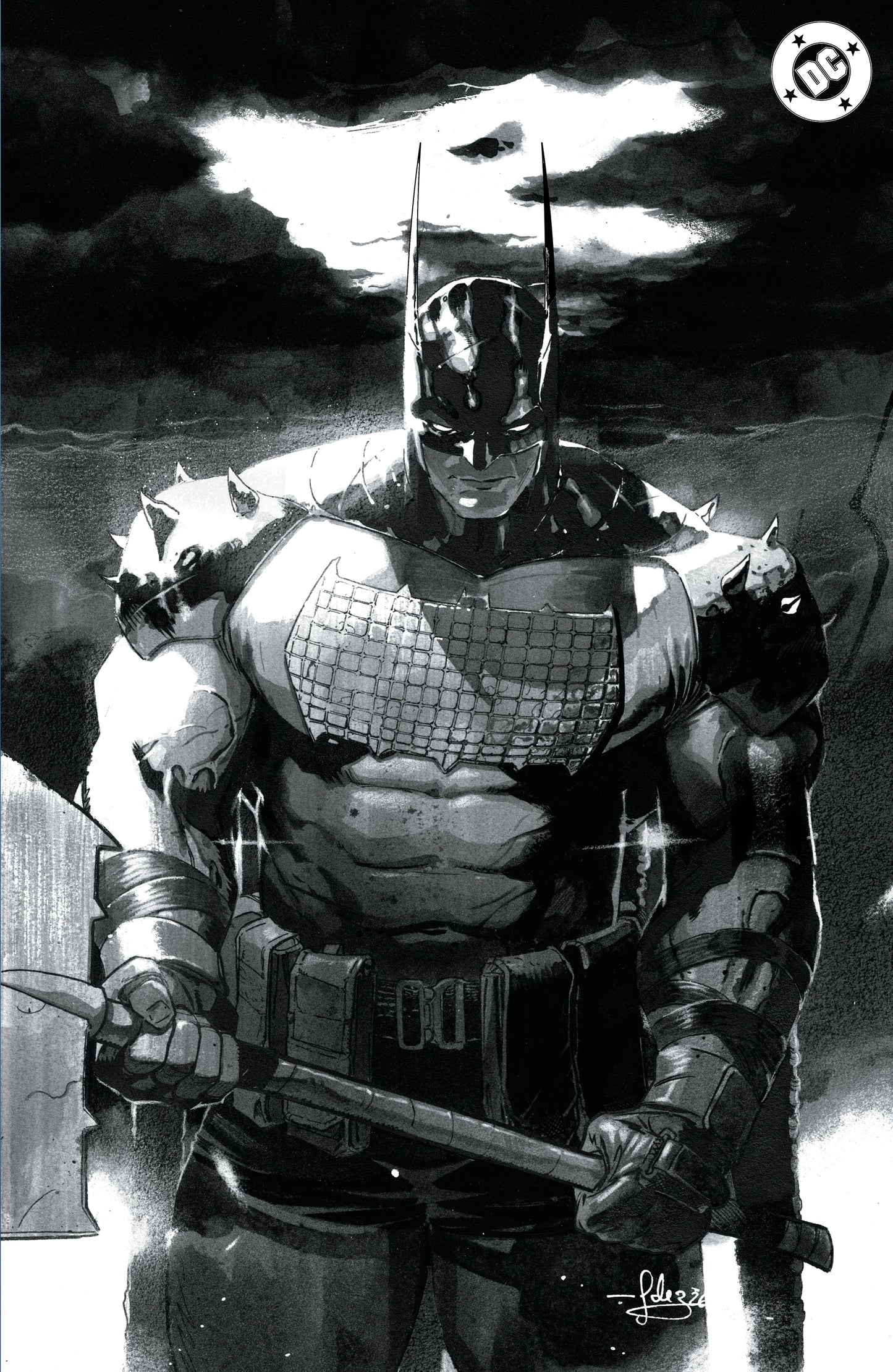 ABSOLUTE BATMAN #20 - JAVIER FERNANDEZ BLACK AND WHITE VIRGIN VARIANT KNIGHT OF COMICS EXCLUSIVE LTD 1000